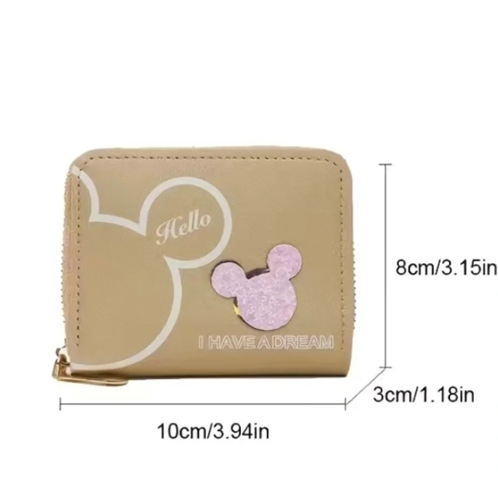 Black  Zip corner Wallet with Mickey Mouse Design NEW